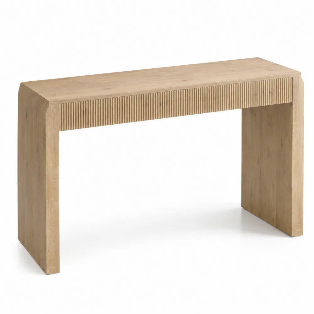 Konsolentisch Massivholz Eiche Natur 120x40x75 cm