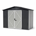 Metall Gartenhaus Anthrazit/Grau 277x191x192 cm