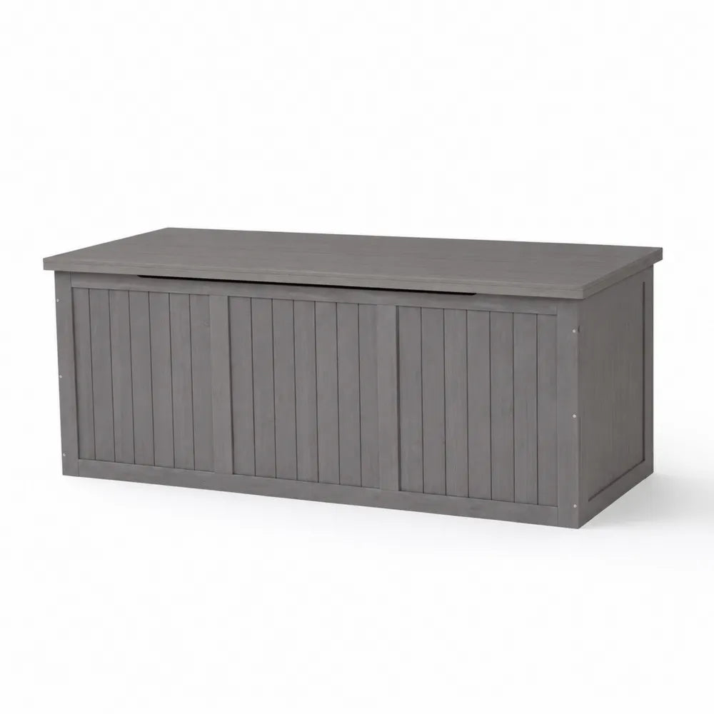 Holz Aufbewahrungsbox Grau 150x50x60cm